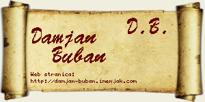 Damjan Buban vizit kartica